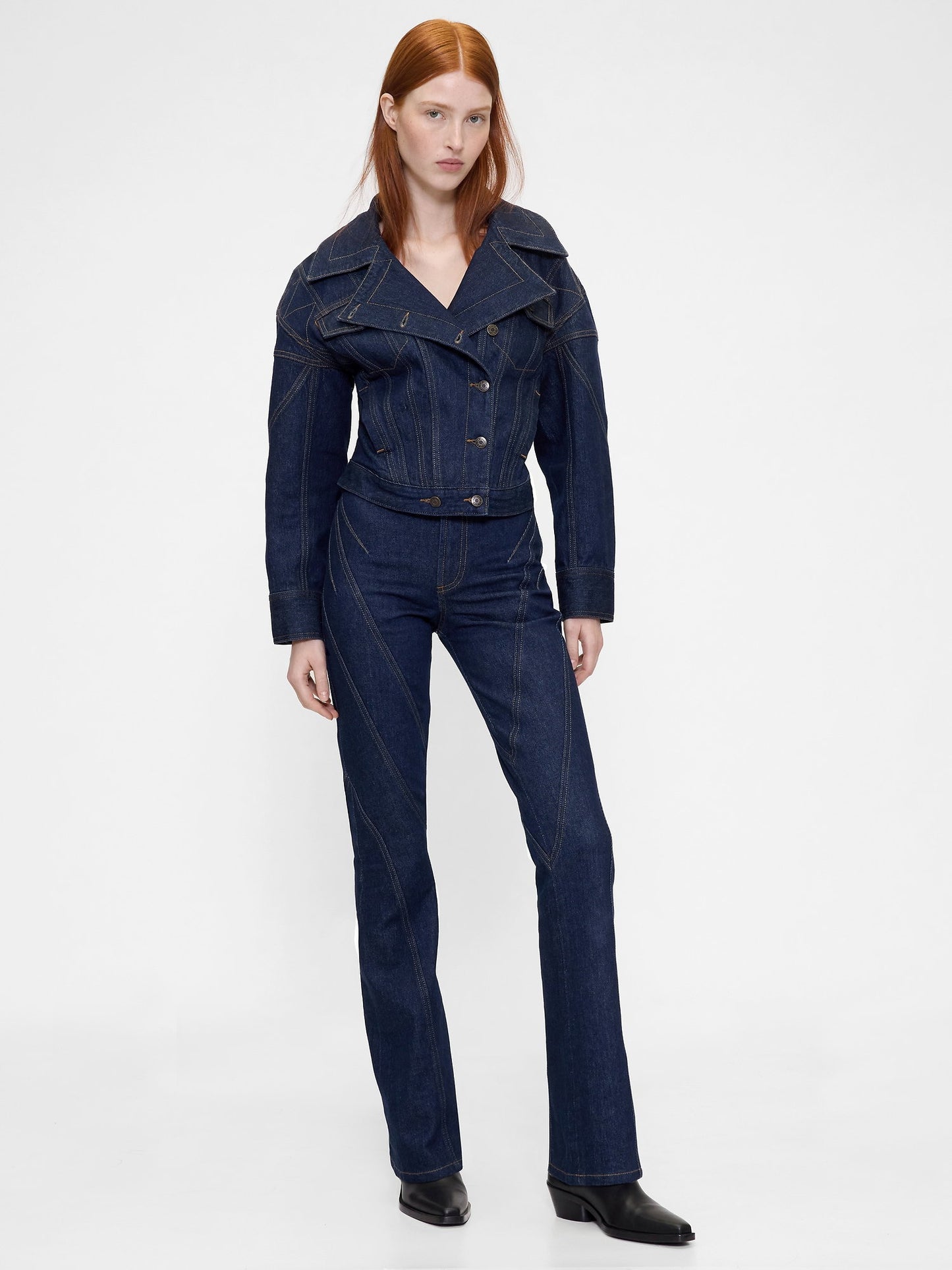 Lacivert Gapstudio Seamed Icon Denim Ceket