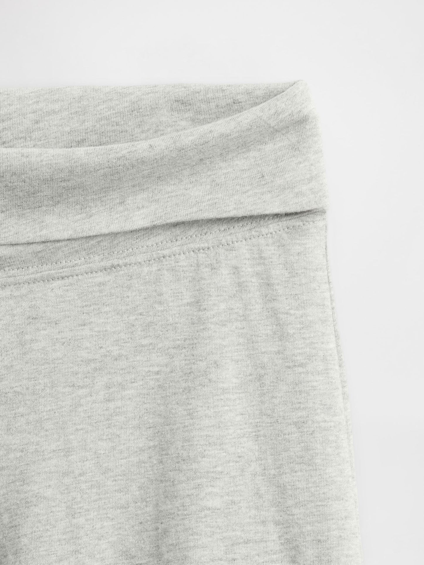 Açık Gri Wide-leg Foldover Leggings Tayt