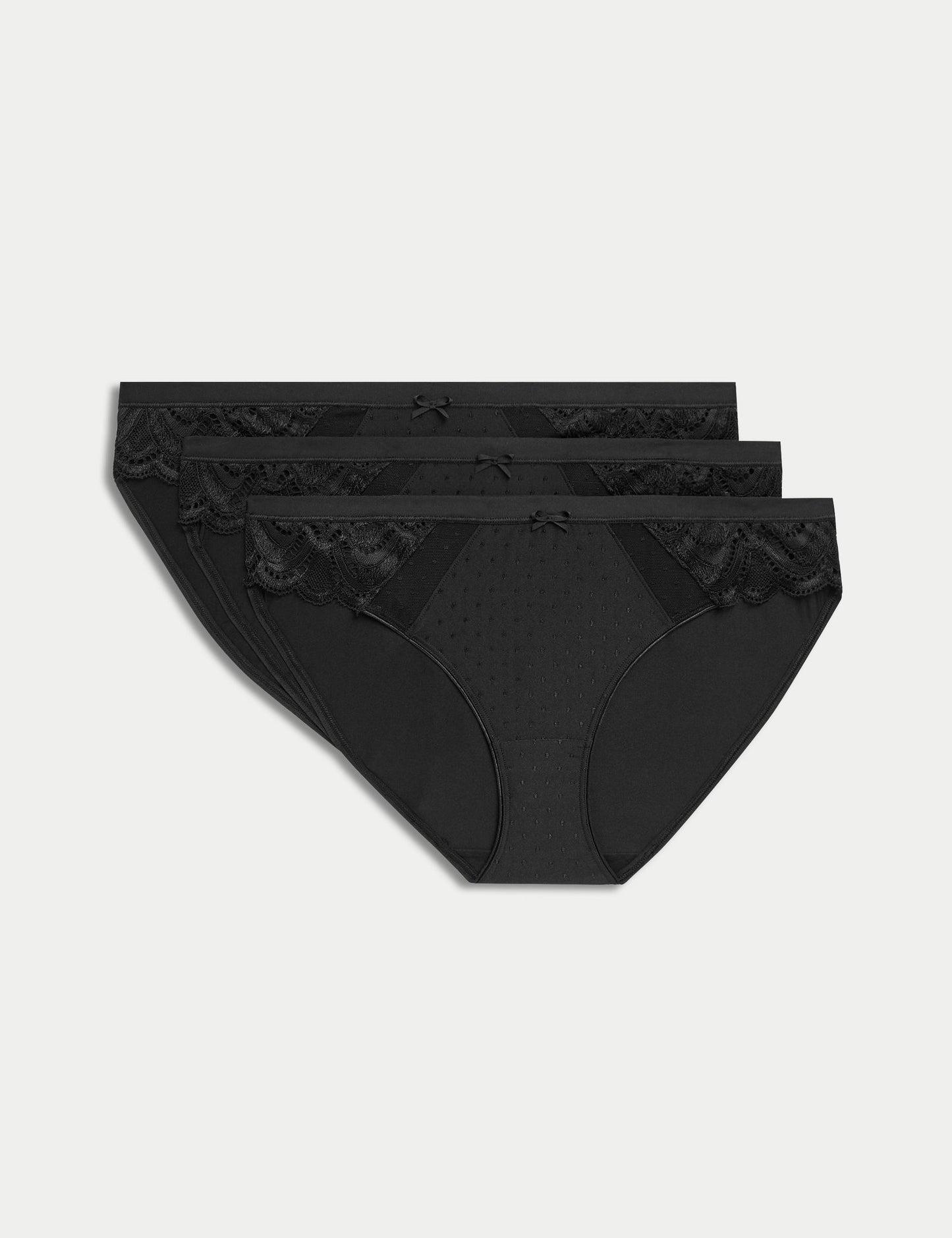 3'lü Amelia Dantelli Bikini Külot Seti