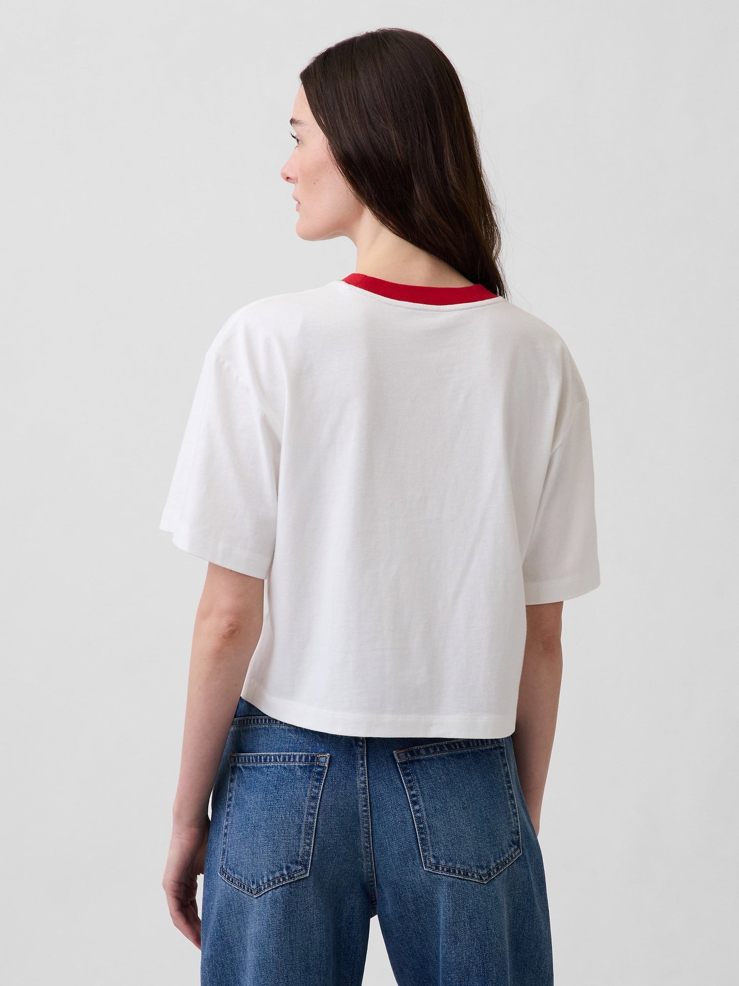 Beyaz Robert Indiana Love Crop T-shirt