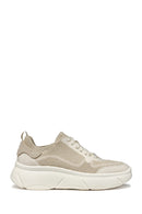 Geox Kadın Vizon D Nebula 2.0 X A - Knit.tex + Su Bağcıklı Kumaş Sneaker