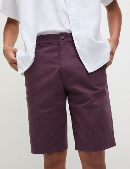 Regular Fit Streç Chino Şort