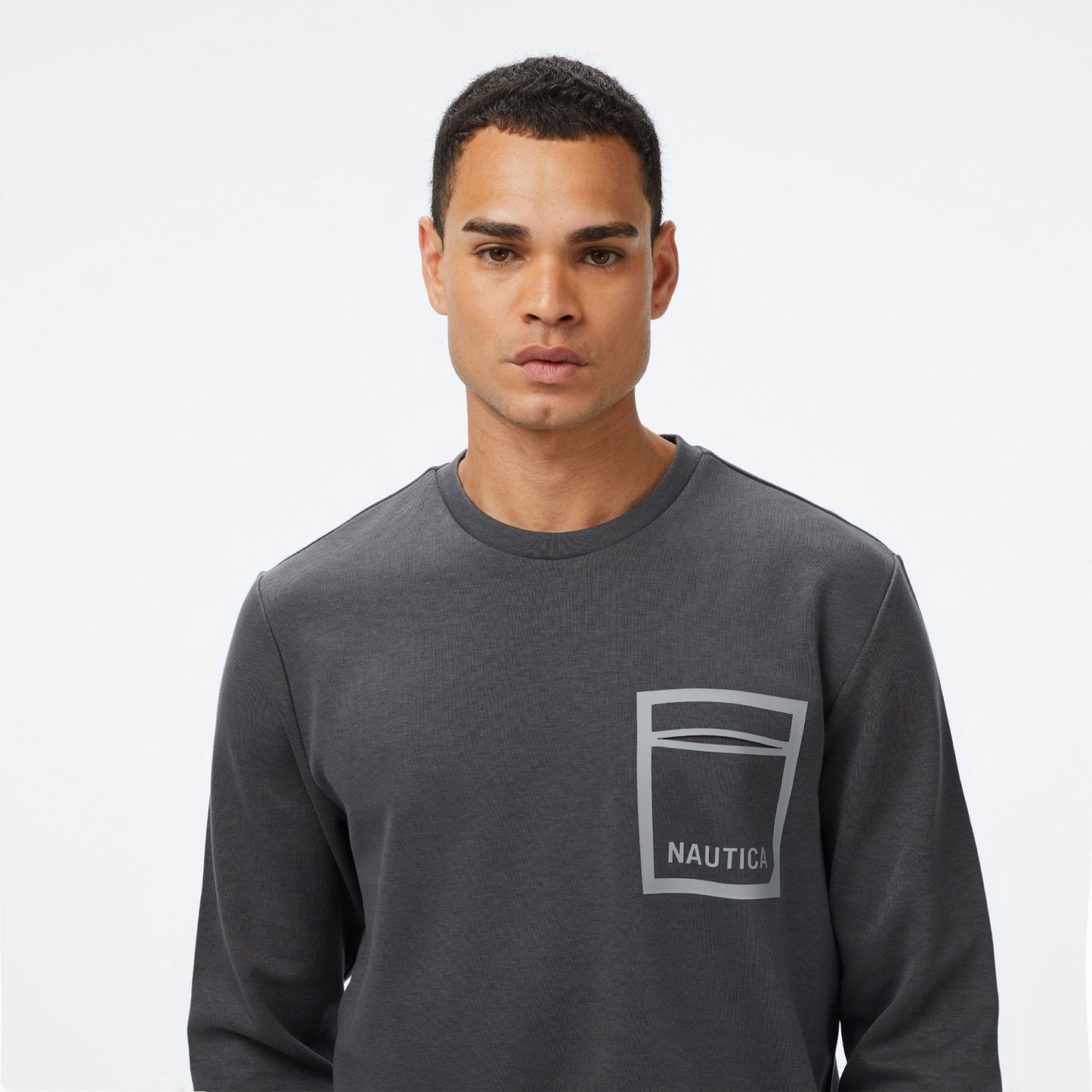 Nautica Erkek Gri Classic Fit Sweatshirt