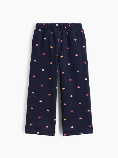 Lacivert Vintagesoft Baskılı Wide-leg Eşofman Altı