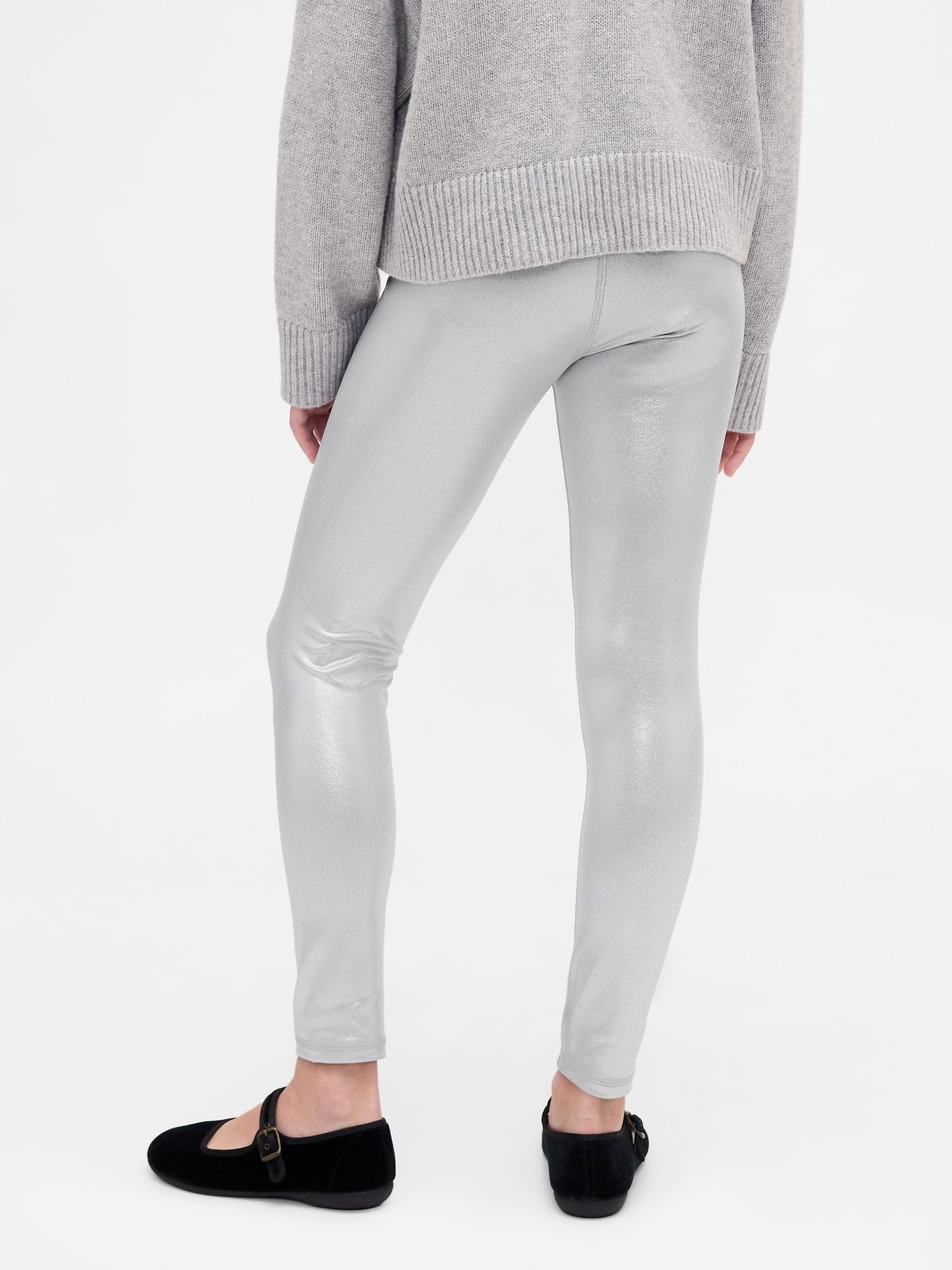 Gri Shine Leggings Tayt