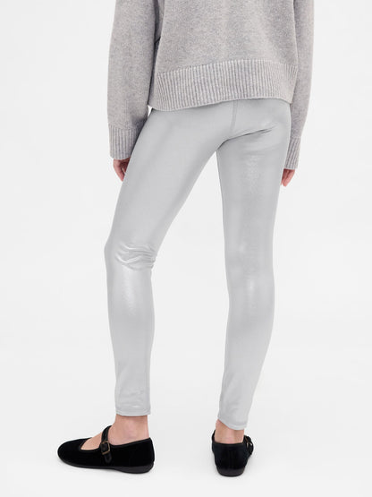 Gri Shine Leggings Tayt