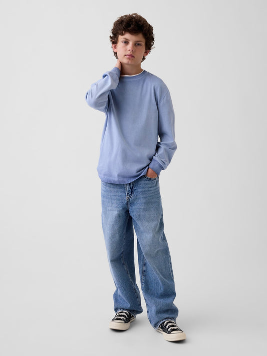 Açık Mavi Kids Baggy Jean Pantolon