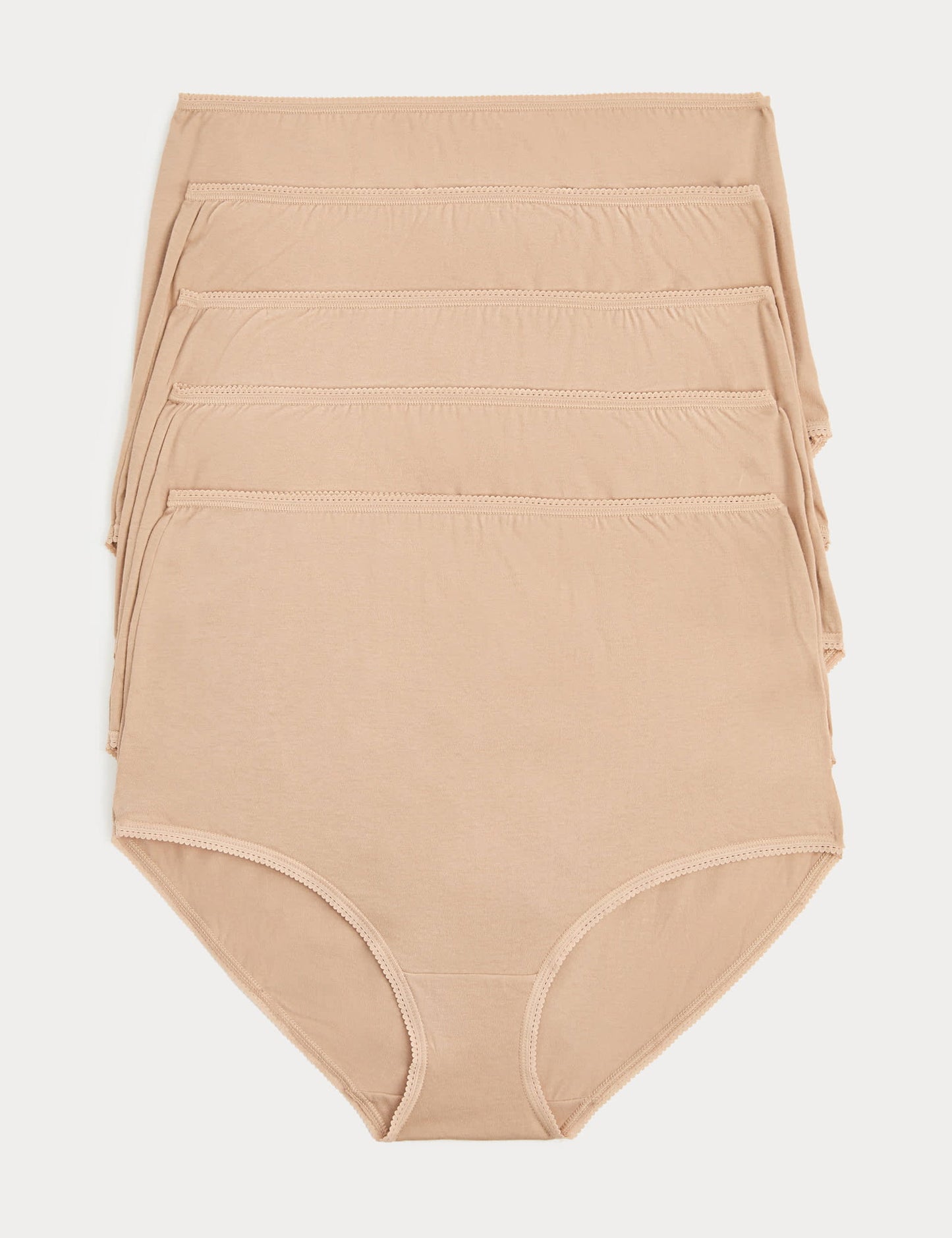 5'li Saf Pamuklu Full Brief Külot Seti