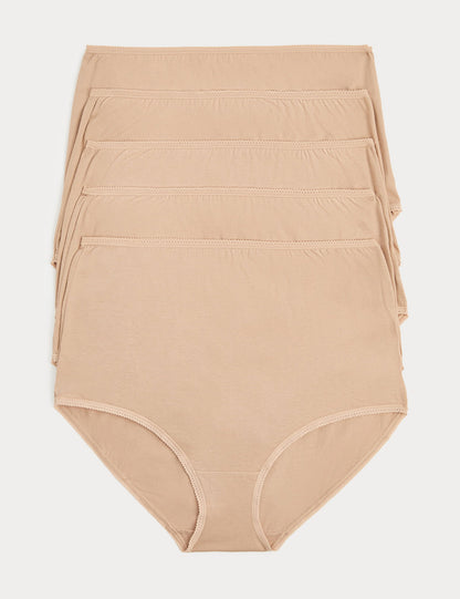 5'li Saf Pamuklu Full Brief Külot Seti