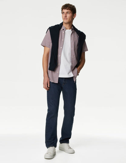 Regular Fit Kısa Kollu Oxford Gömlek