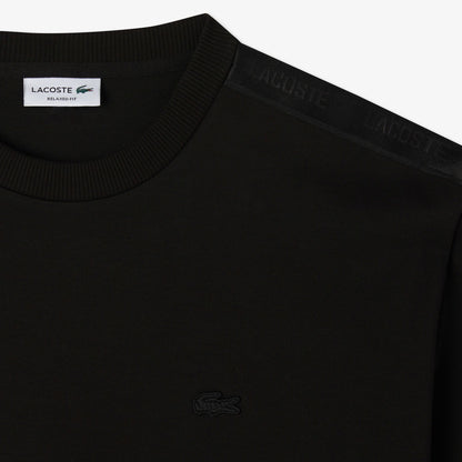 Lacoste Erkek Relaxed Fit Bisiklet Yaka Siyah Sweatshirt