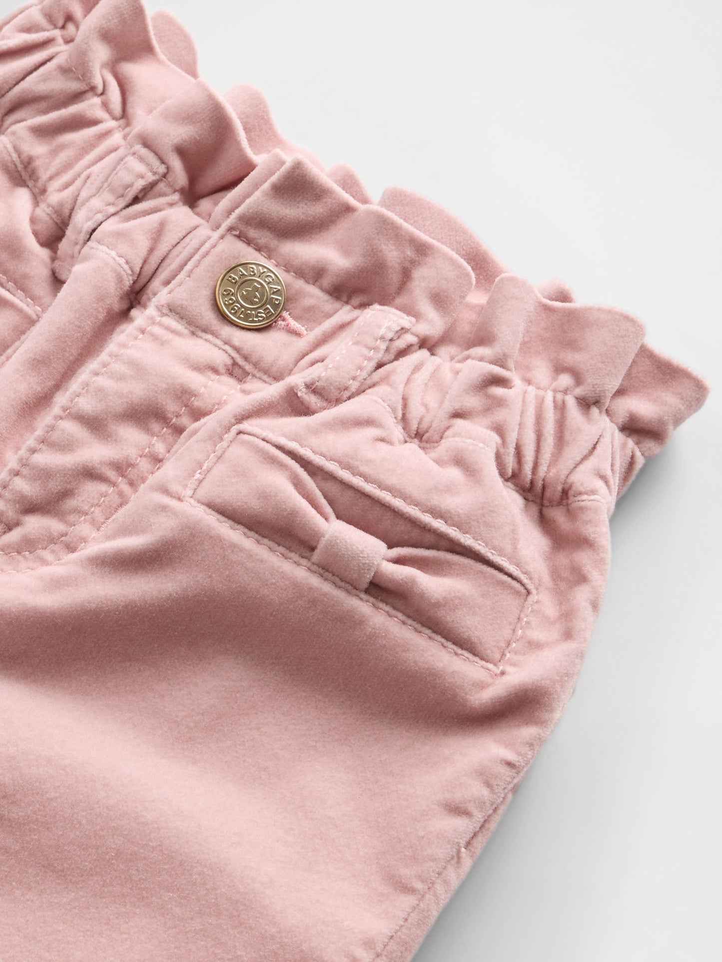 Pembe Kadife Fiyonk Stride Jean Pantolon