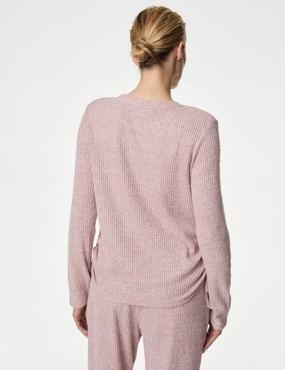 Regular Fit Waffle Pijama Üstü