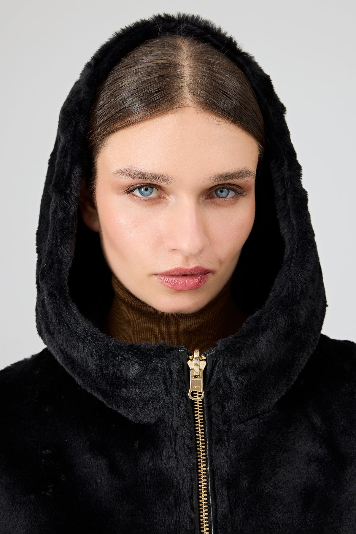 Gardena Kadın Siyah Çift Taraflı Teddy Mont