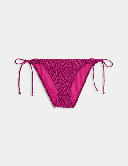 Desenli Bağlamalı Bikini Altı