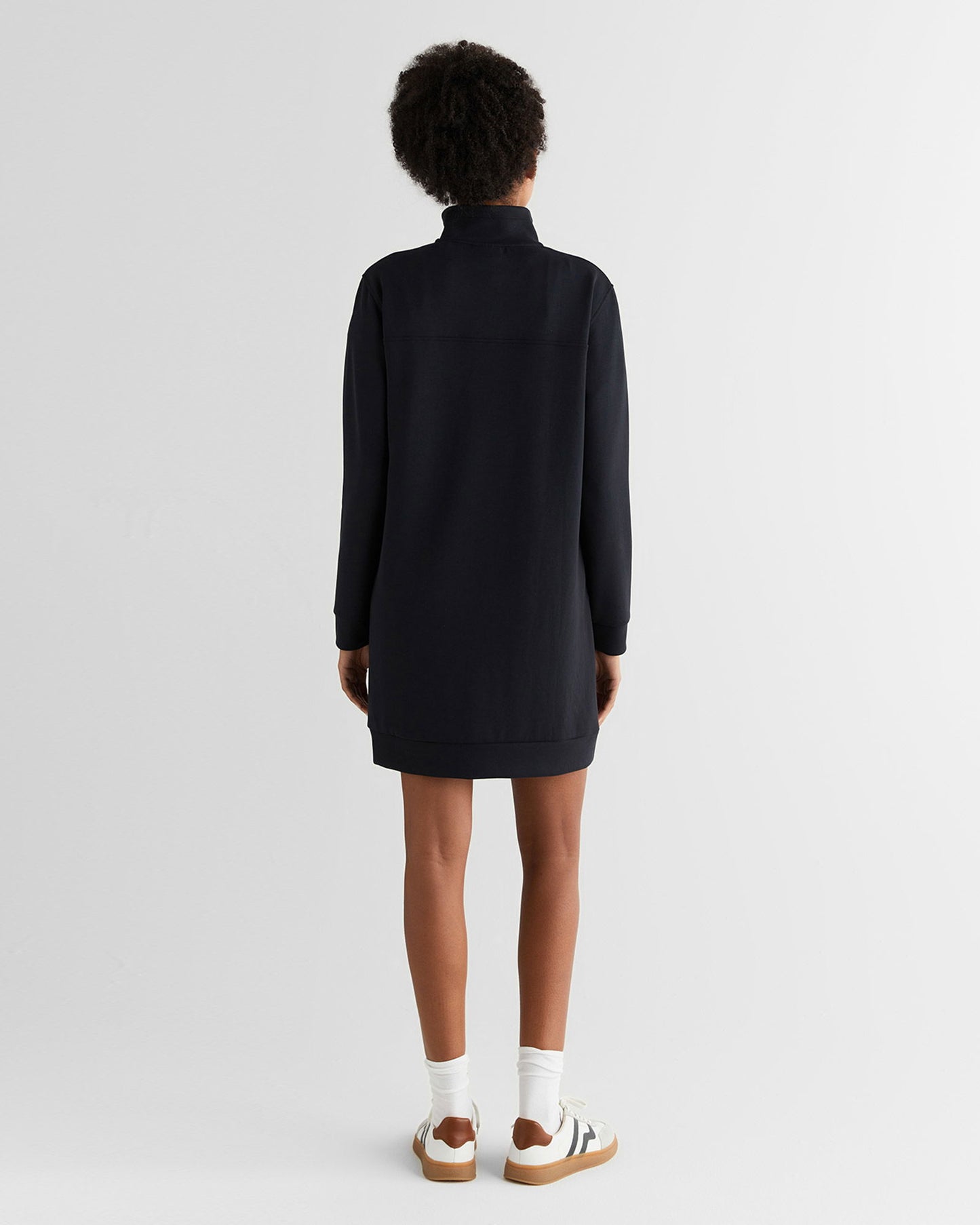 Gant Kadın Siyah Regular Fit Yarım Fermuarlı Elbise