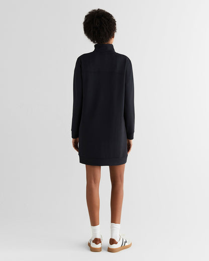 Gant Kadın Siyah Regular Fit Yarım Fermuarlı Elbise