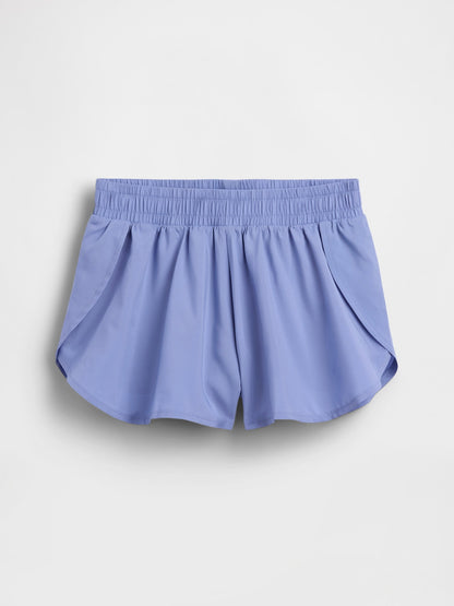 Açık Mavi Quick-dry Butterfly-hem Koşu Şort