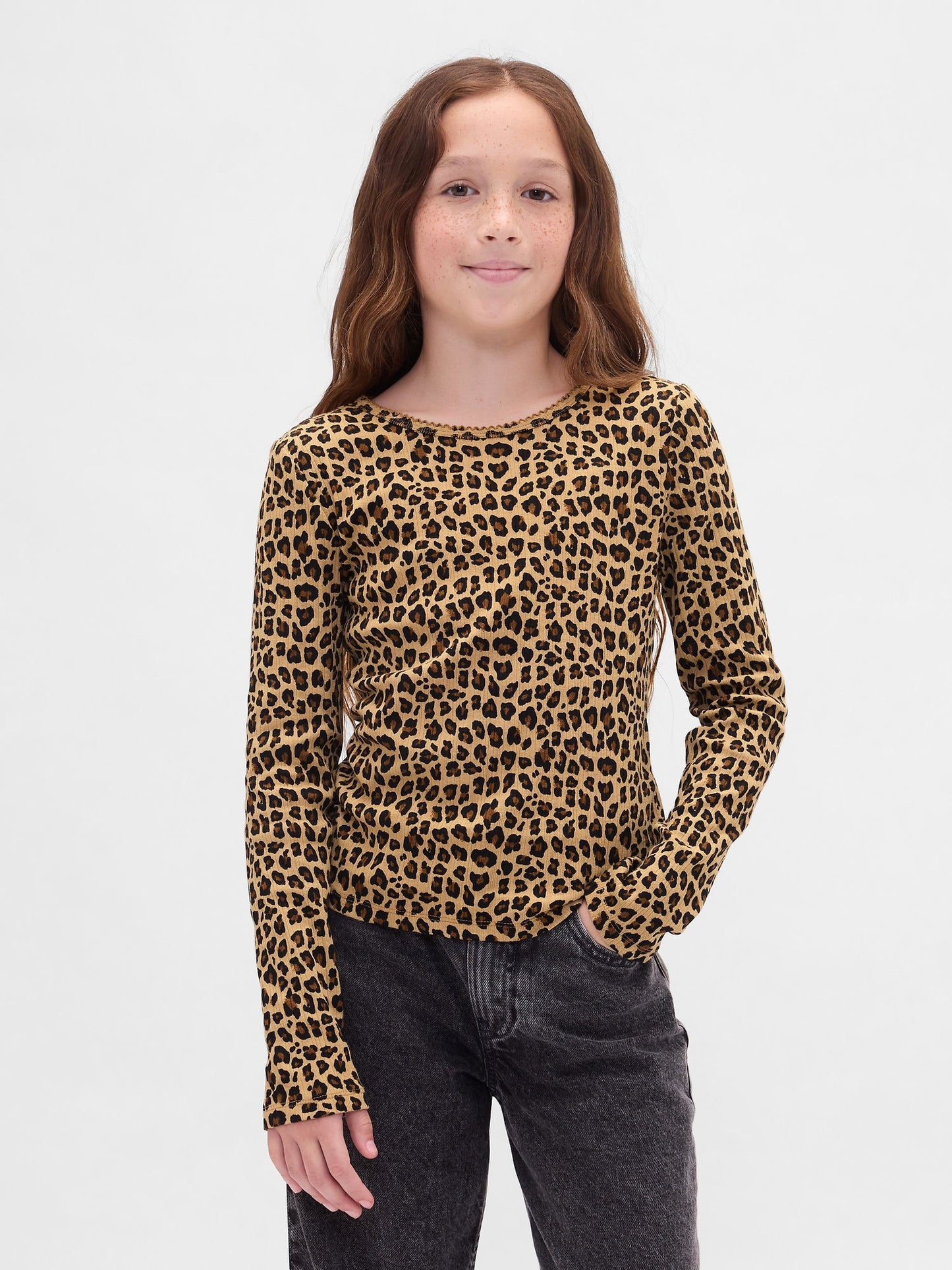 Kahverengi Kids Fitilli T-shirt