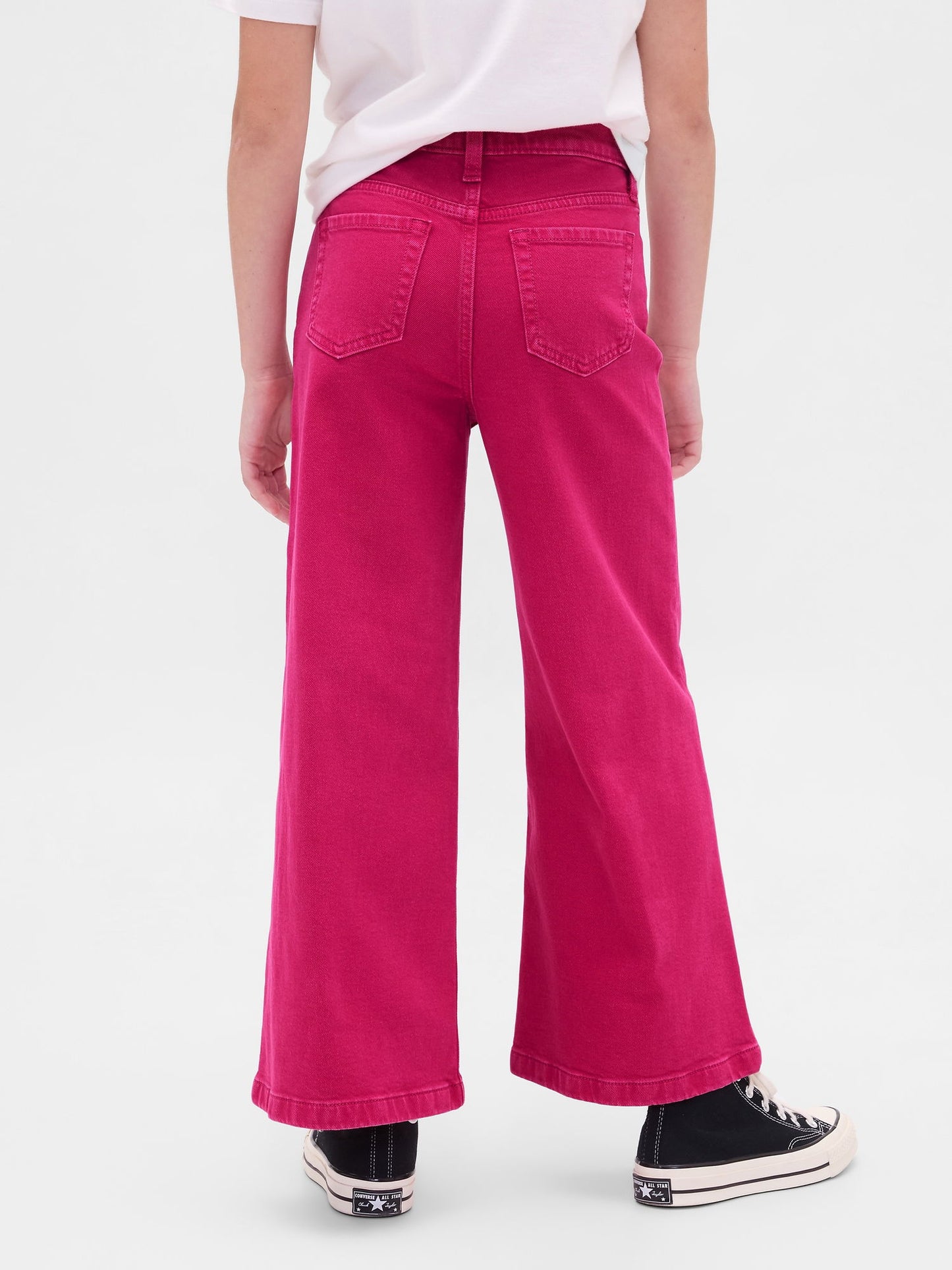 Pembe High Rise Stride Wide-leg Ankle Jean Pantolon