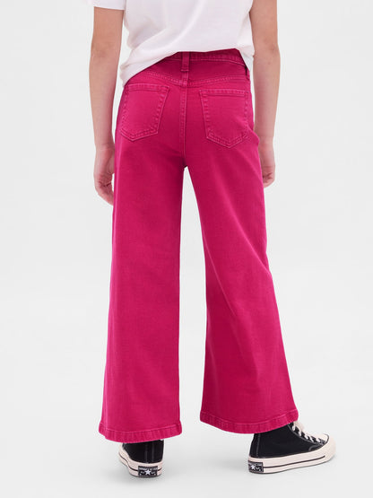 Pembe High Rise Stride Wide-leg Ankle Jean Pantolon