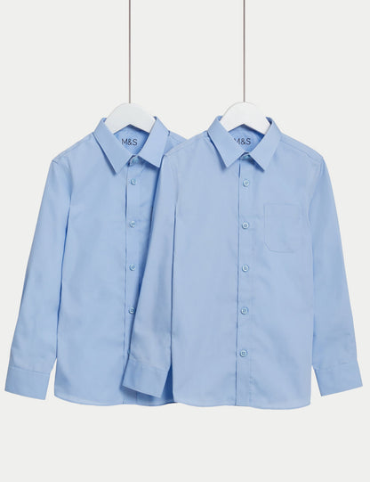 2'li Slim Fit Uzun Kollu Gömlek (2-18 Yaş)