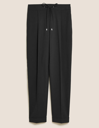 Tapered Fit Kemer Detaylı Pantolon