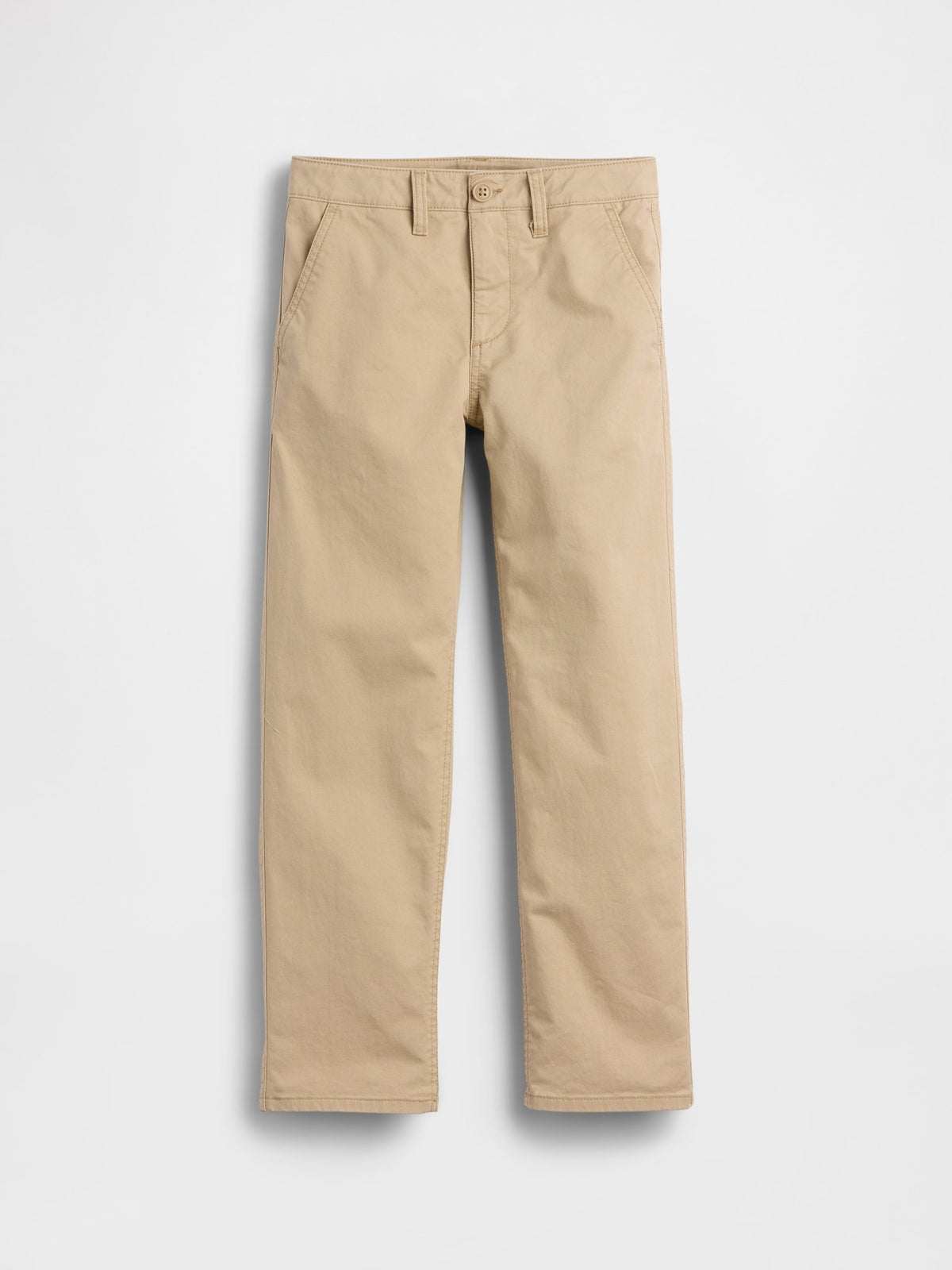 Bej Modern Relaxed Straight Khaki Pantolon