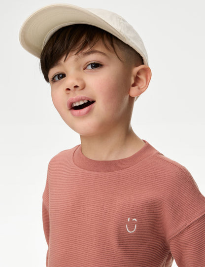 Saf Pamuklu Dokulu T-shirt (1-7 Yaş)