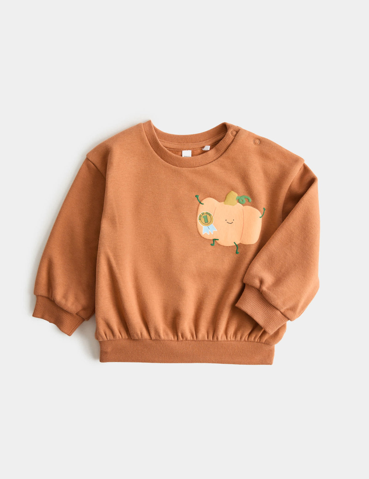 Halloween Temalı Balkabağı Desenli Sweatshirt