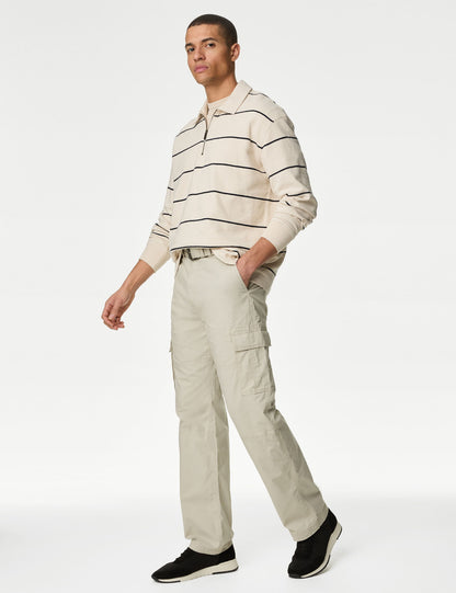 Loose Fit Kemerli Kargo Pantolon