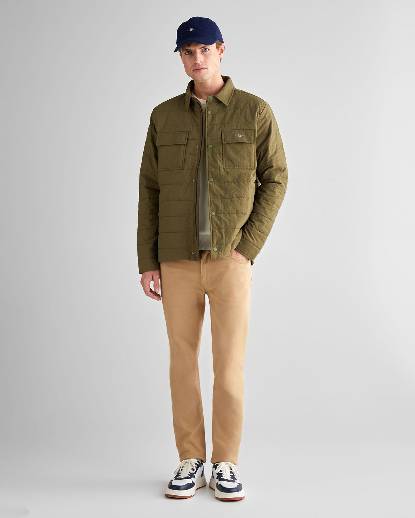 Gant Erkek Haki Standart Fit Mont