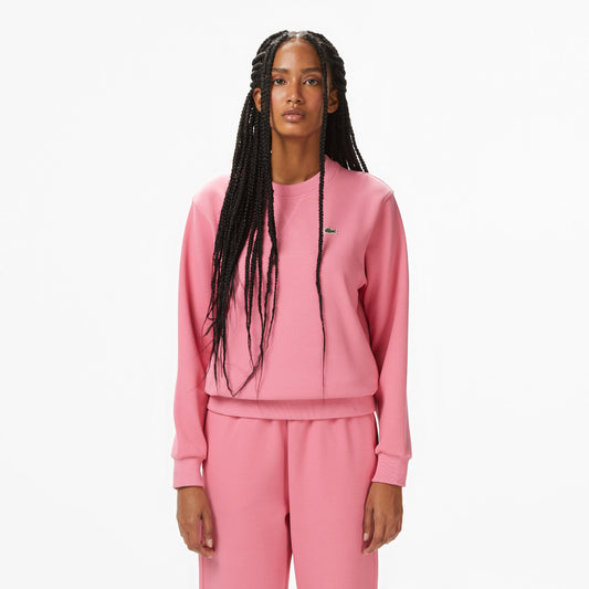 Lacoste Kadın Relaxed Fit Bisiklet Yaka Pembe Sweatshirt