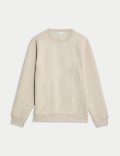 Saf Pamuklu Regular Fit Sweatshirt