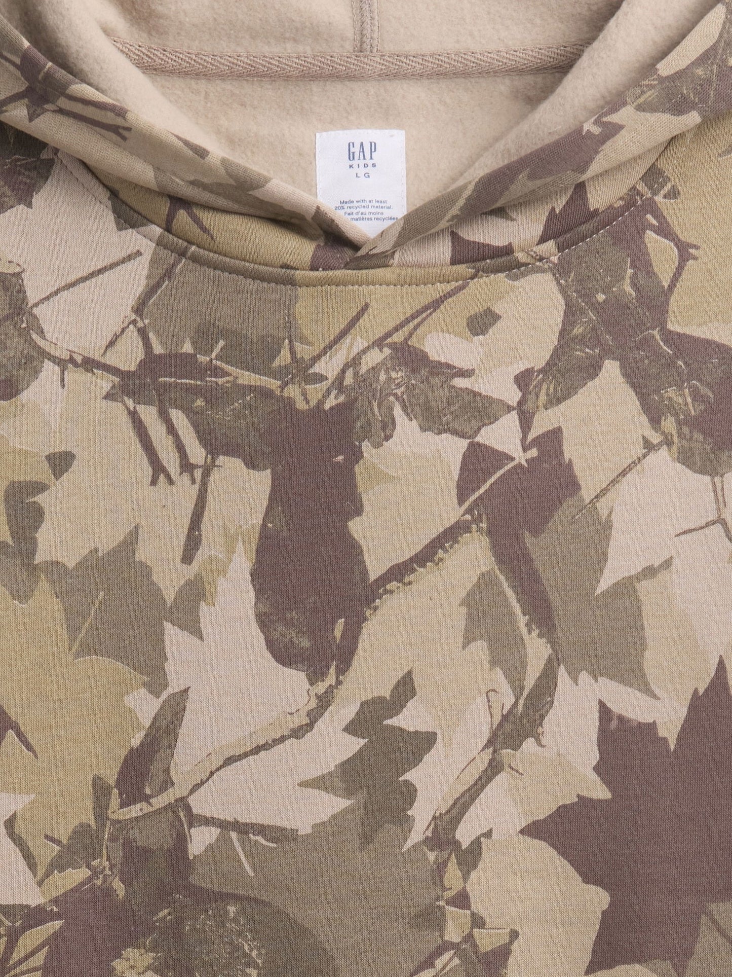 Açık Kahverengi Oversize Vintagesoft Kapüşonlu Sweatshirt