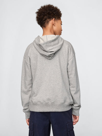 Gri Gap Logo Relaxed Havlu Kumaş Sweatshirt