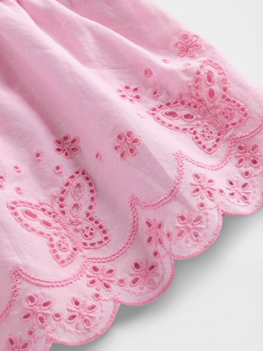 Pembe Kelebek Işlemeli Outfit Set