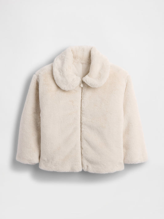 Kırık Beyaz Faux-fur Kürk