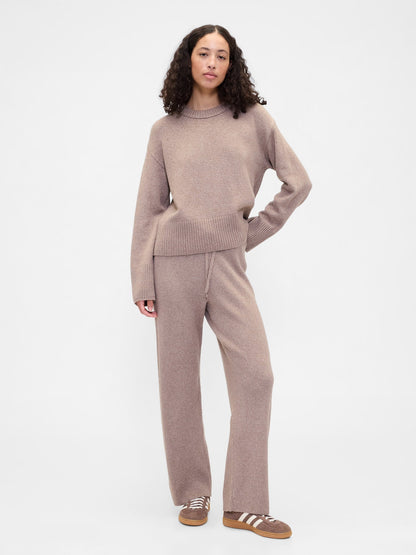 Açık Pembe Cashsoft Relaxed Crewneck Kazak