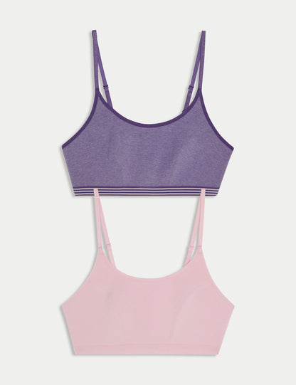 2'li Pamuklu Crop Top Ilk Sütyenim