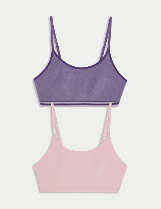 2'li Pamuklu Crop Top Ilk Sütyenim
