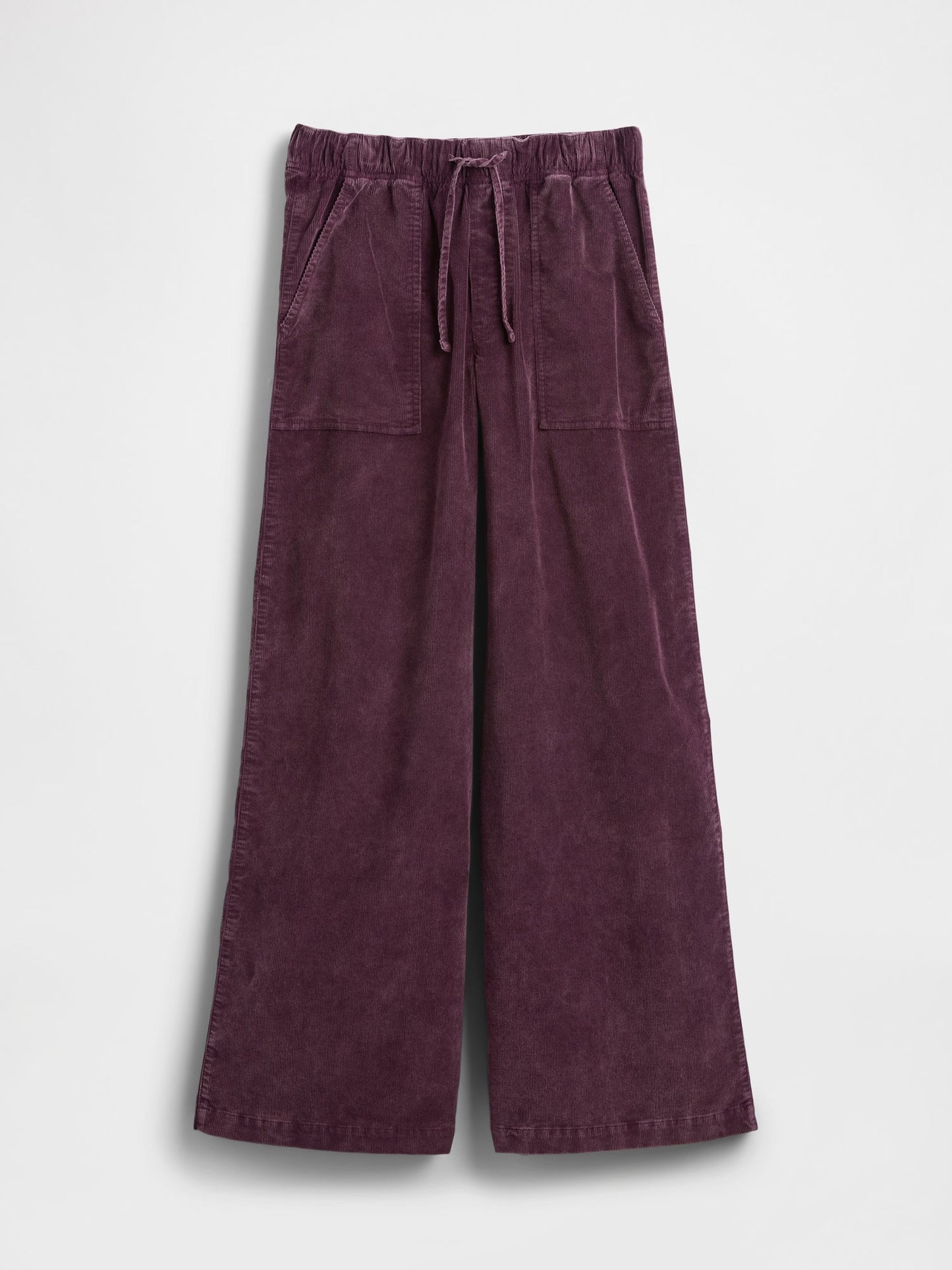 Bordo Mid Rise Corduroy Baggy Pantolon