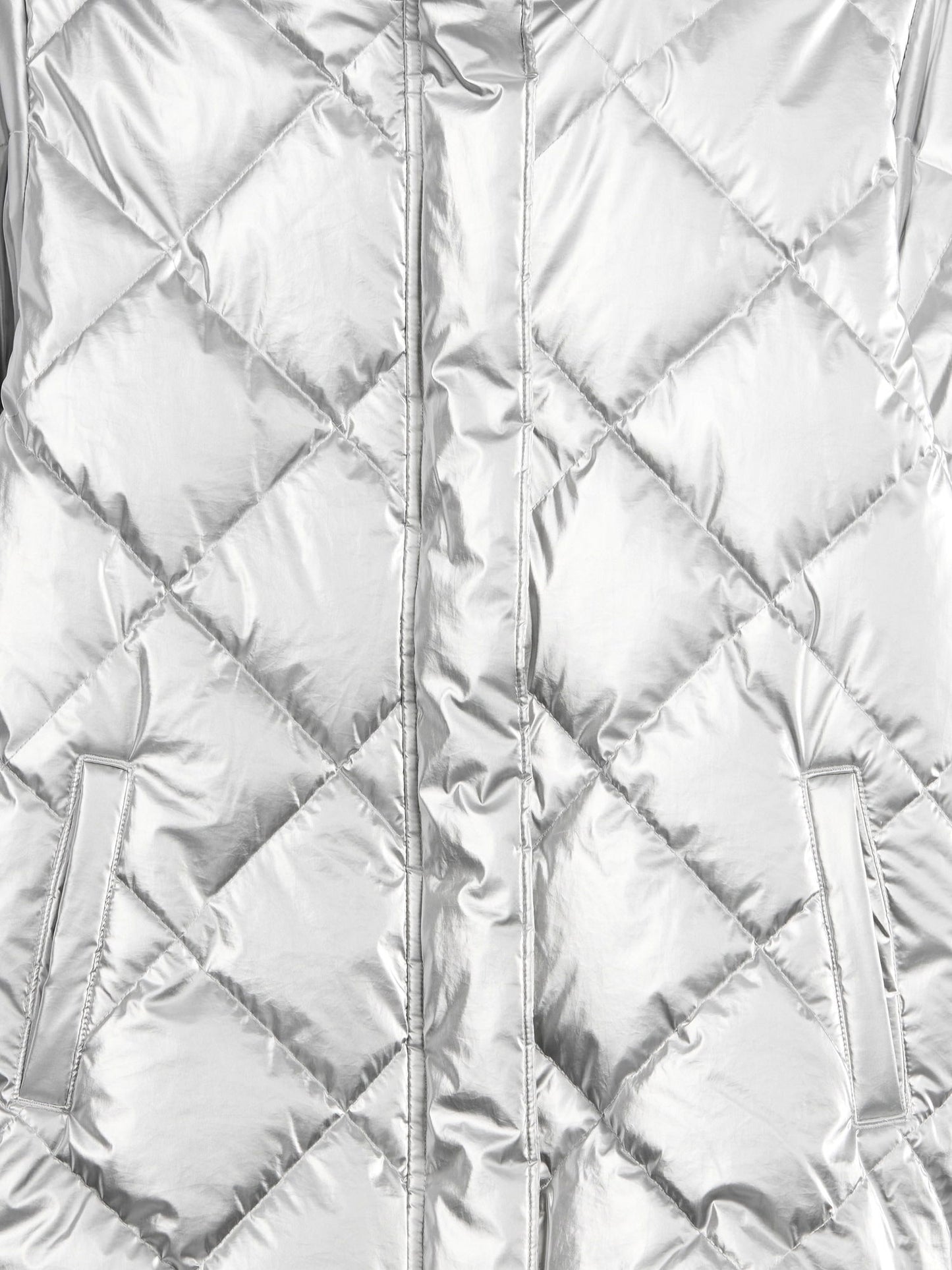 Gri Kapitone Puffer Şişme Mont