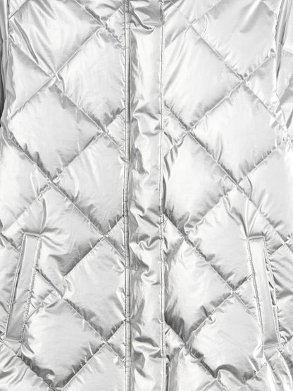 Gri Kapitone Puffer Şişme Mont