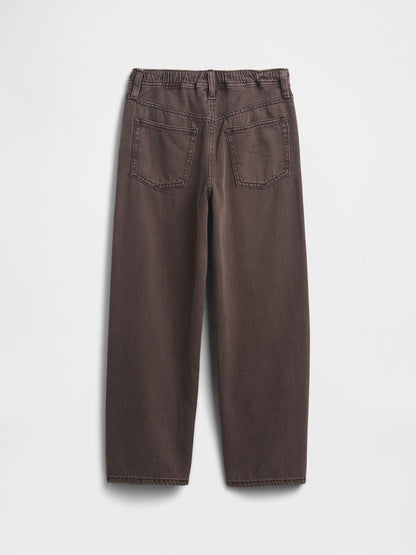 Kahverengi Soft Relaxed Jean Pantolon