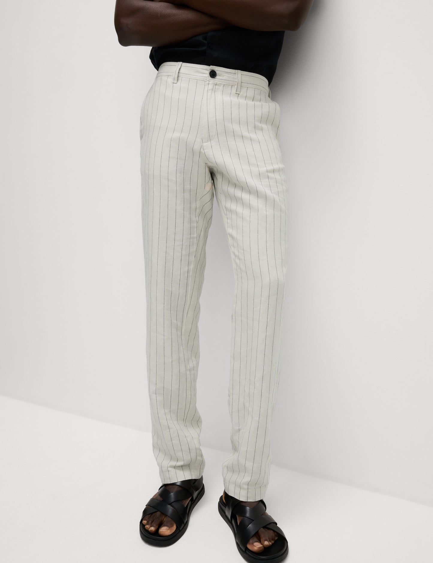Regular Fit Keten Karışımlı Chino