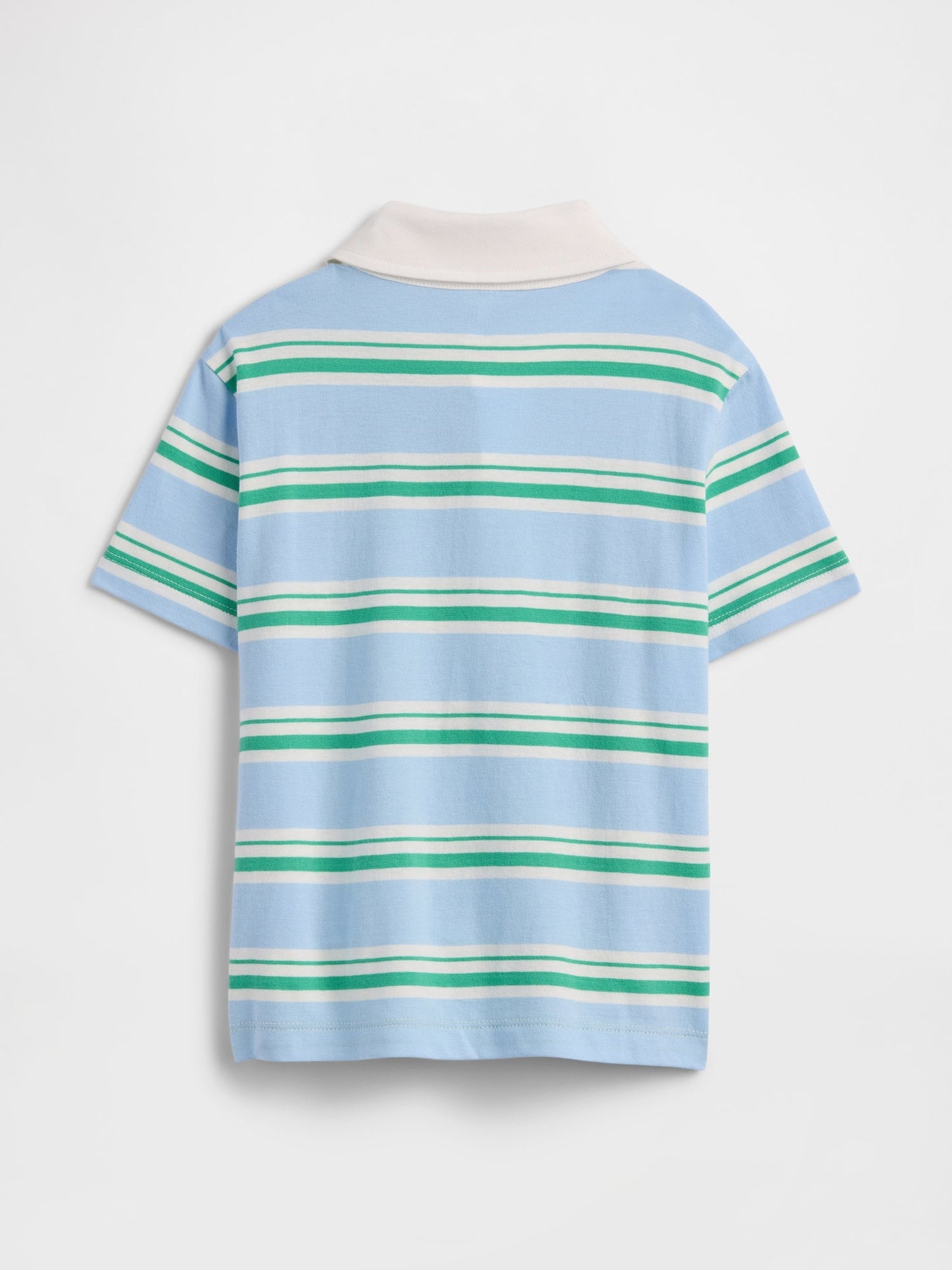 Açık Mavi Çizgili Rugby Polo T-shirt