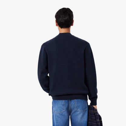 Lacoste Erkek Classic Fit Fermuarlı Lacivert Hırka