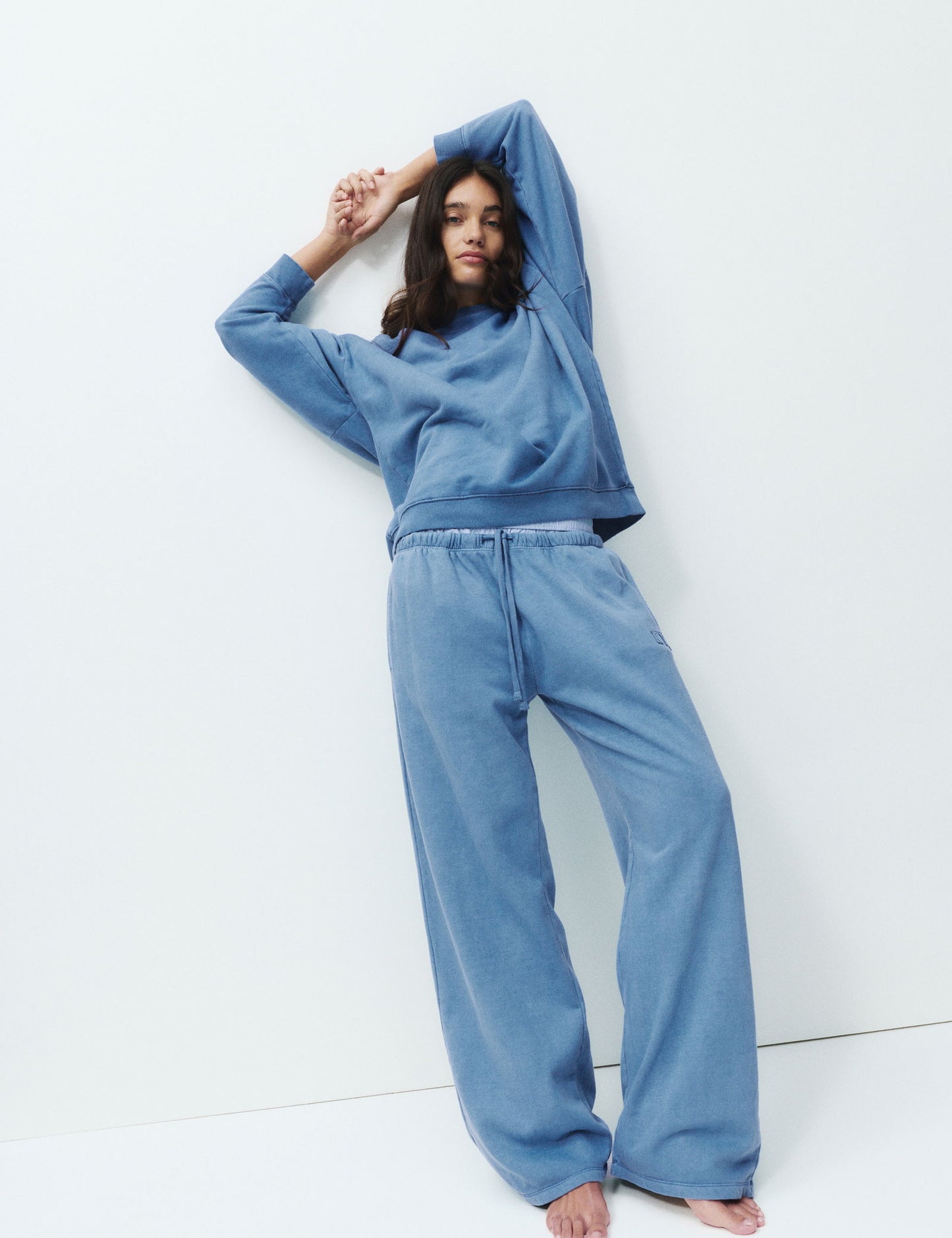 Pamuk Karışımlı Geniş Paça Pijama Altı