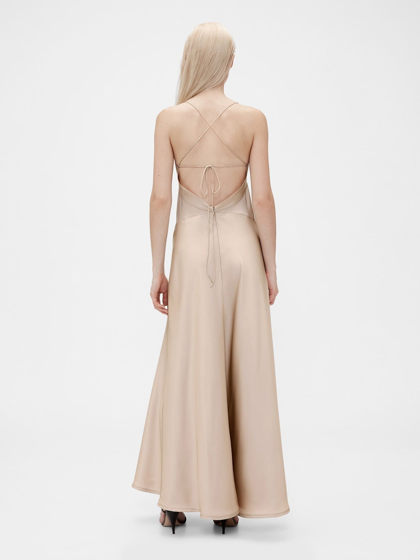Bej Gapstudio Saten Slip Elbise